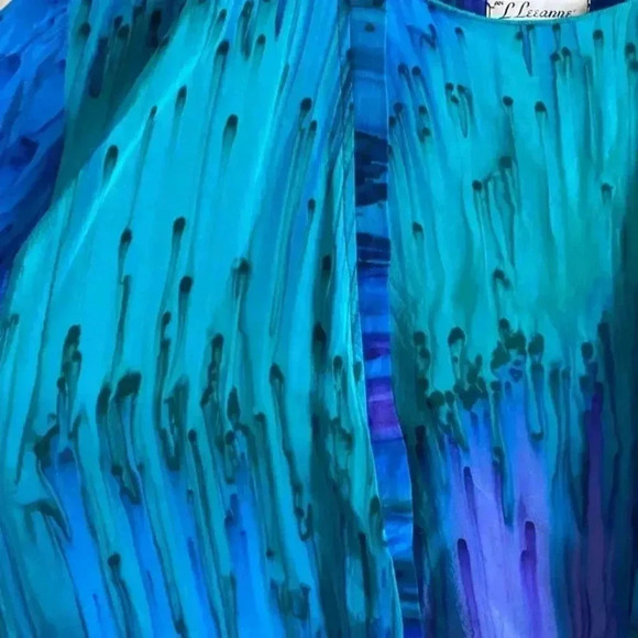 L Leeanne Vintage Hand Painted Fibers Skirt Set Size Medium - Picture 6 of 12